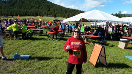 Sarah: "I completed the MuckFest MS race in Denver.  So much fun walking up and down mountains while completing mucky obstacles."