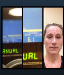 Mindy: "Ran out of time on the treadmill at 6.1mi...added 0.1 immediately for a grand total of 6.2miles!!!  It was great and its DONE!!"