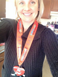 Natalie: "I got my medal today!!!"