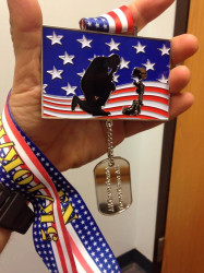 Andrew: "Just got this sweet 4" remember the fallen bling!! Not only a sweet medal but it's for an even better cause"