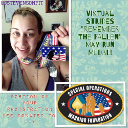 Jasmin: "I got my Virtual Strides medal today! It was my first ever 10k, couldn't be more happy or proud of myself!"
