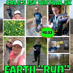 Cole: "Cole's first Virtual 5K!"