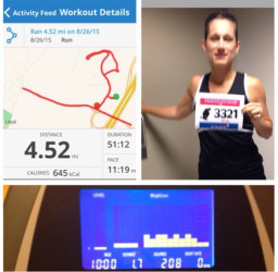 Melinda: "Done!!  4.52 at lunch +1.7 on treadmill after work."