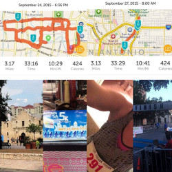 Sarah: "Through the streets of San Antonio!! So happy to be back into running."