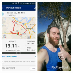 Brandon: A cold and windy half marathon. But I got it done!