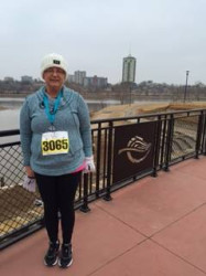 Anita: It was only 27 degrees at the River Parks Saturday, but it was a great run!