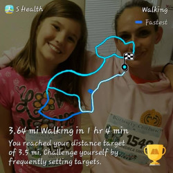 ANDREA: Me and my daughter Lilly! So proud of my baby girl for sticking it out and being so passionate about these 5K's. She actually learns about the causes we do them for and chooses the ones she wants to do! She saves her allowance and spends it on these Virtual 5K's. I am a proud momma of an awesome and smart young 10 year old!!! (I pay for half of hers even though she would pay it all for a good cause!)
Lilly: This was so much fun!!!!!! Can't wait to do another one. Looking forward to the Quest for the Golden Pearl. I spend my allowance on these because it goes to a good cause. I would spend my whole allowance but my mom pays half because she doesn't want me to spend my whole allowance on it. Hoping to earn enough for the next one!!!! She says she is really proud of me to even want to use my allowance unselfishly!