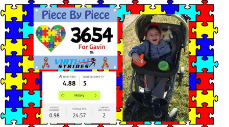 Danielle: My 3 year old autistic son and I walked the 5k together. He is very proud of himself and so am I.