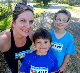 Amy: Great Family Fun!  My First Virtual Strides Run and my boys joined me... benefiting a cause dear to our hearts!