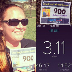 Rebecca: I bettered my last 5K time by 5 minutes.