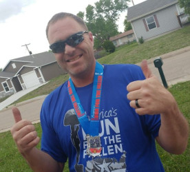 John: My wife and I finished our 5K Run for the Fallen last night!  I feels amazing to support this cause and pay tribute to our fallen.~Sgt. J. Richardson (RET)
