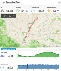Joshua: 1/2 marathon on the Los Gatos Trail