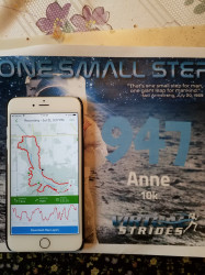 Anne: 7.8 miles... bit over 10k