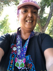 Susan: 5ks ate difficult for me as I walk on a bone o bone hip. But I'm determined and I finished today walking at Descanso Garden.