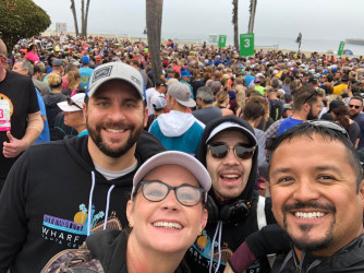 Eric: This weekend we ran the Santa Cruz Wharf to Wharf.  It was an excellent run with gorgeous views and near perfect running conditions.  I was proud and honored to run for the "End of Watch - Virtual Strides" charity.  What a fun, positive pairing!