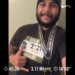 Michael: After three years since my last 5k, I was able to finish my second 5k of October. Hoping to keep shaving time off and move on up in distance.