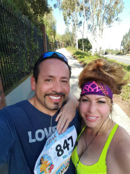Nina: "Mr. & Mrs. Cee (#s 846 & 847) at the finish line!"