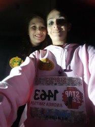 ANDREA: My daughter decided to do this 5K with me after I had already registered! I am so proud of her. She is 10. We killed it!!!! She cannot wait to do more with me and start earning her own medals and achievements!!!!