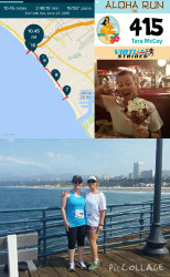 Tara: "Today we did our Aloha 10k virtual run and then some. Started at the Santa Monica Pier and walked the boardwalks to Venice Beach and back."