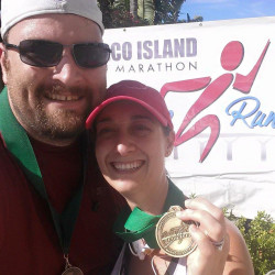 Kristin: " Ran our St Patrick's day half! Can't wait for the extra medal to arrive in the mail and make this race extra special!"
