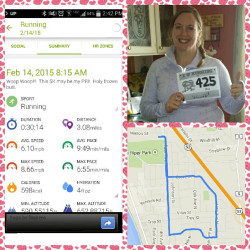 Melissa: "The stats, the route, the pic! :-)"