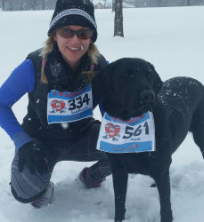 Michelle and Pacer: "Me and my Pacer in her very first run!!"