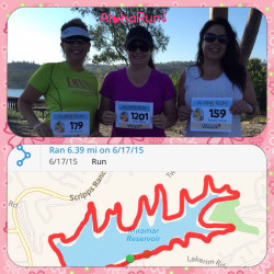 Jennifer: "Jennifer, Tammy and Pam.   Pam's first 10k.   Lake Miramar, CA"