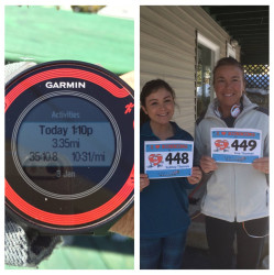 Lisa and Sydney: "Not sure why the Garmin reads Jan 3, but the run was Feb 28. Thanks for inspiring us!!"