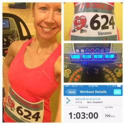 Vanessa: "Despite the freezing rain and sleet, I accomplished my goal and ran for charity!"