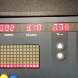 Carolyn: "5K on treadmill. Just a little run in the AM"