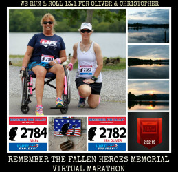 Melissa: "We were honored to be a able to run this race in remembrance of our fallen heroes."