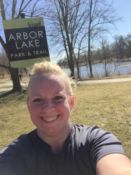 Ashley: "Glad to have my first 10k of the year done!"