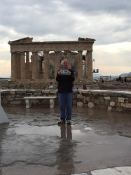 Chris: "I completed the distance in Greece when I went to the Acropolis."
