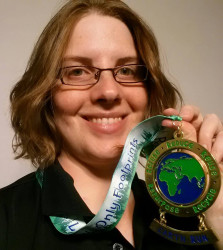 Elizabeth: "Yay! I received my Virtual Strides Earth Run Virtual 5K medal today!! Awesome!!"