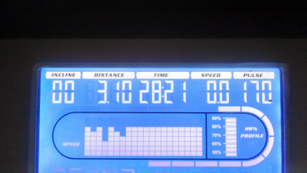 Janette: "Really wanted to do the Earth Run outside on Earth Day!  Since it started SNOWING (grumble) I completed it on the treadmill instead.  On a positive note, this is my best 5k time to date! WOO!"