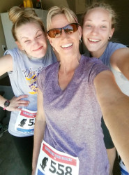 Michelle: "My Mother's Day present... A run to Remember the Fallen, with my girls!"