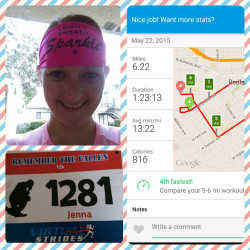 Jenna: "Running in memory of those who made the ultimate sacrifice!"