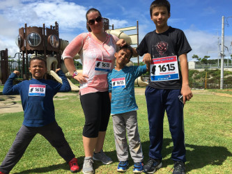 Melissa: "Running with the family in Okinawa Japan"