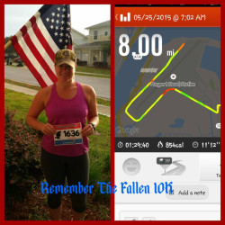 Christina: "Proud to run for the fallen heroes!"