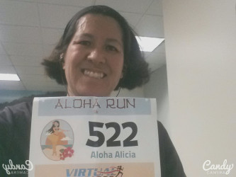 Alicia: "Aloha! 5K completed!"