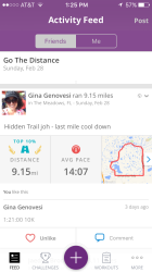 Gina: 9.15 miles completed