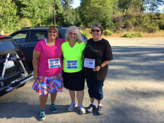 Lori: "Guts to Glory Run with friends Sheila, Tracy and Cindy ( not Pictured)"