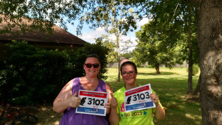 Janette: "My first virtual 5k with my motivator!!!!"