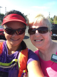 Rossana: "A very hilly course. Lynn helped me finish the last five miles. "
