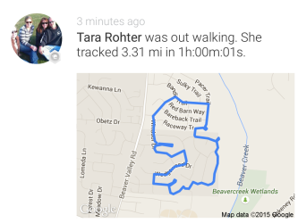 Tara: "Snoopy & I enjoyed our walk!"