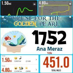 Ana: "Got my run(s) in today to complete my 10k. "