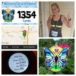 Cyndy: "I love this cause so much that I did two virtual races in two days. My first one was a 10K, then a day later, the 5K. I can't wait to receive the beautiful medals. My mom and I will have matching medals."