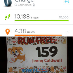 Jennifer: Another 5k on the books for another great charity! Thanks!