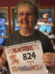 Cheryl: My First 5K.  It took me 3 days but next one I will do in two.