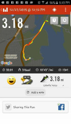 Albert: Completed 3.18 miles in 33 mins on Sunday dec 27